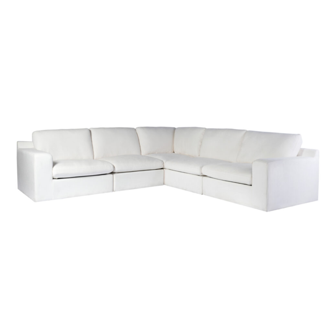 Marlow Modular Sectional - White Fabric