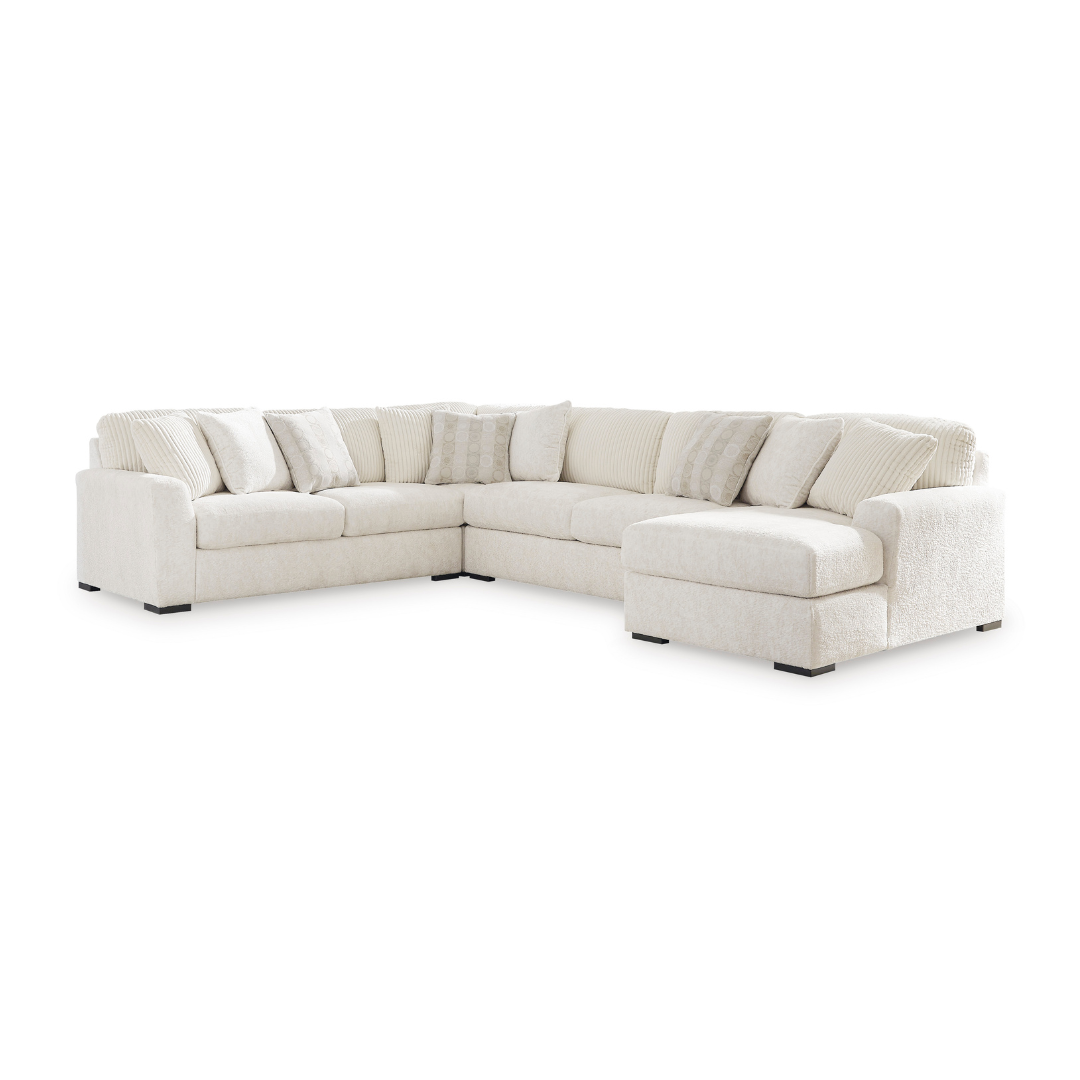 Chessington Sectional - 4 Piece Sectional with Chaise - Ivory
