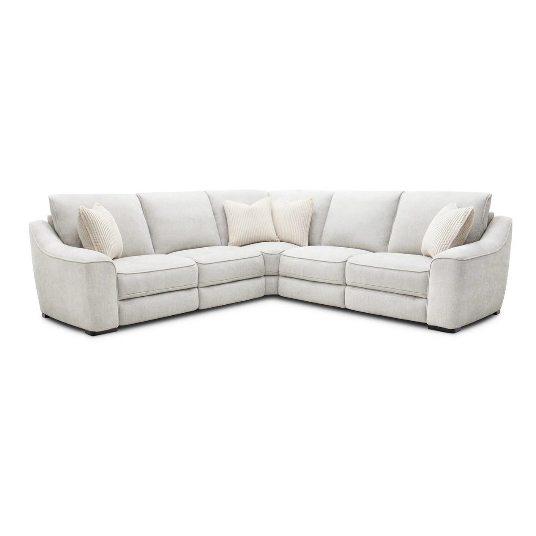 Glove 5 Piece Sectional - Power Reclining w/ Power Headrests - Stone Fabric