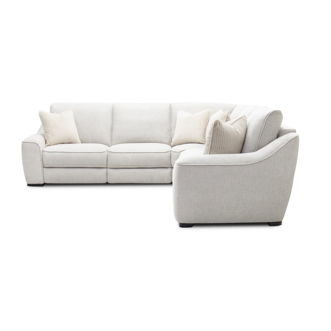 Glove 5 Piece Sectional - Power Reclining w/ Power Headrests - Stone Fabric