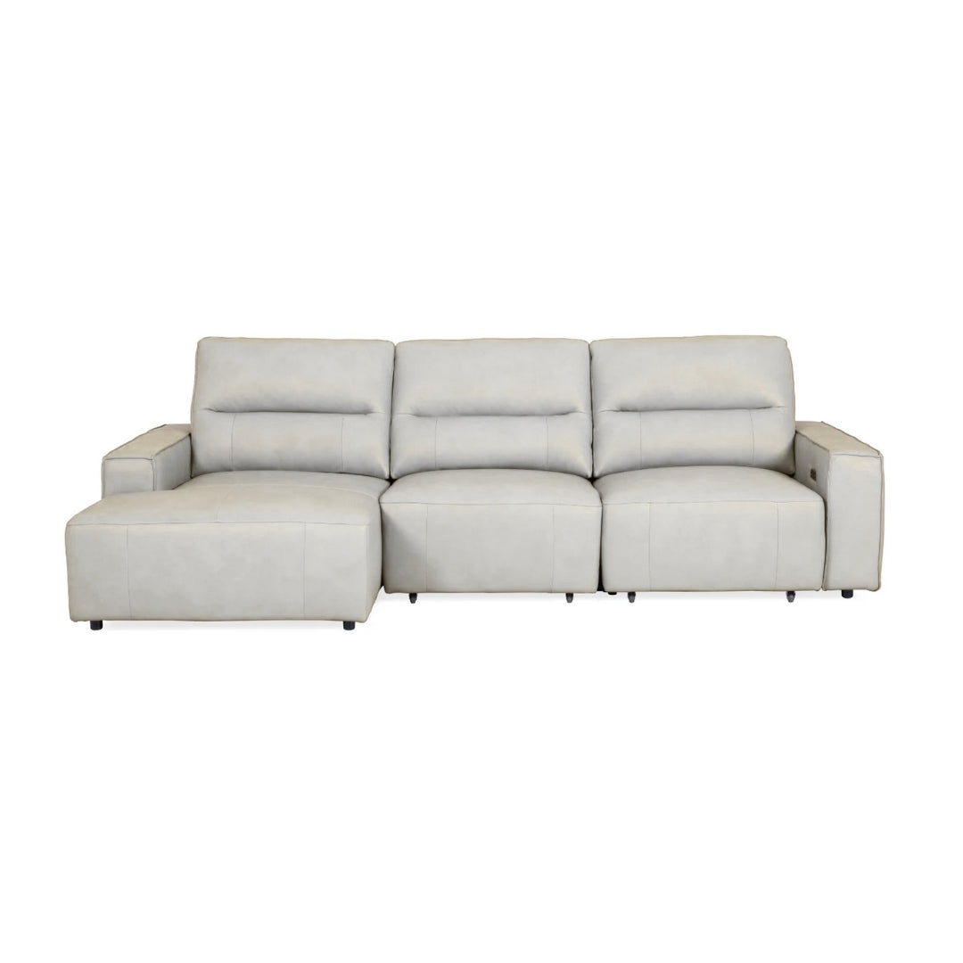 Austin 3 Piece Sectional - Power Slider - Antelope Leather