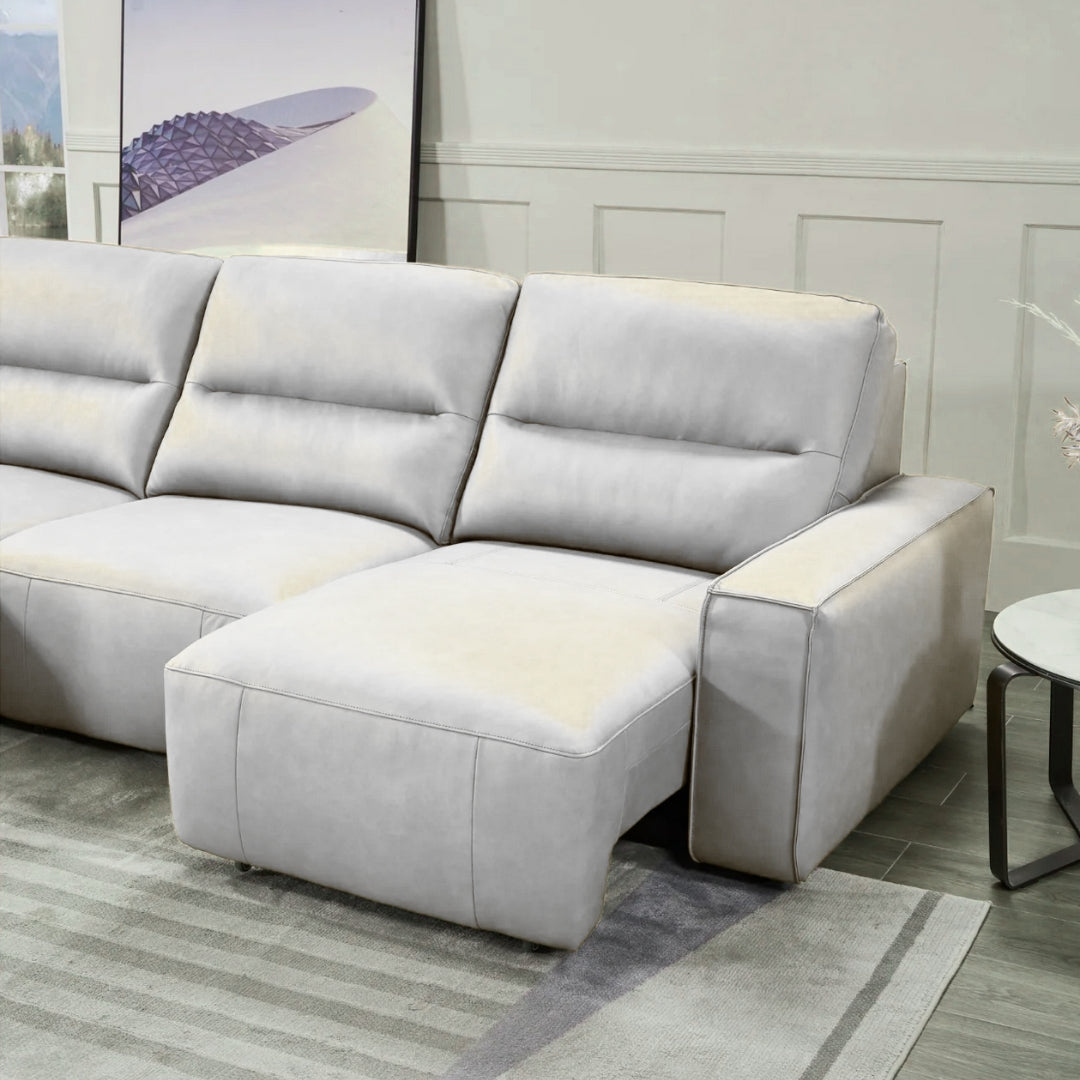 Austin 3 Piece Sectional - Power Slider - Antelope Leather