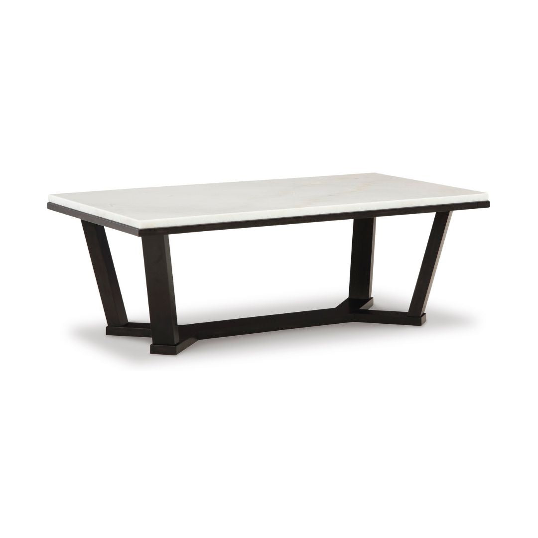 Fostead Rectangular Cocktail Table - Marble
