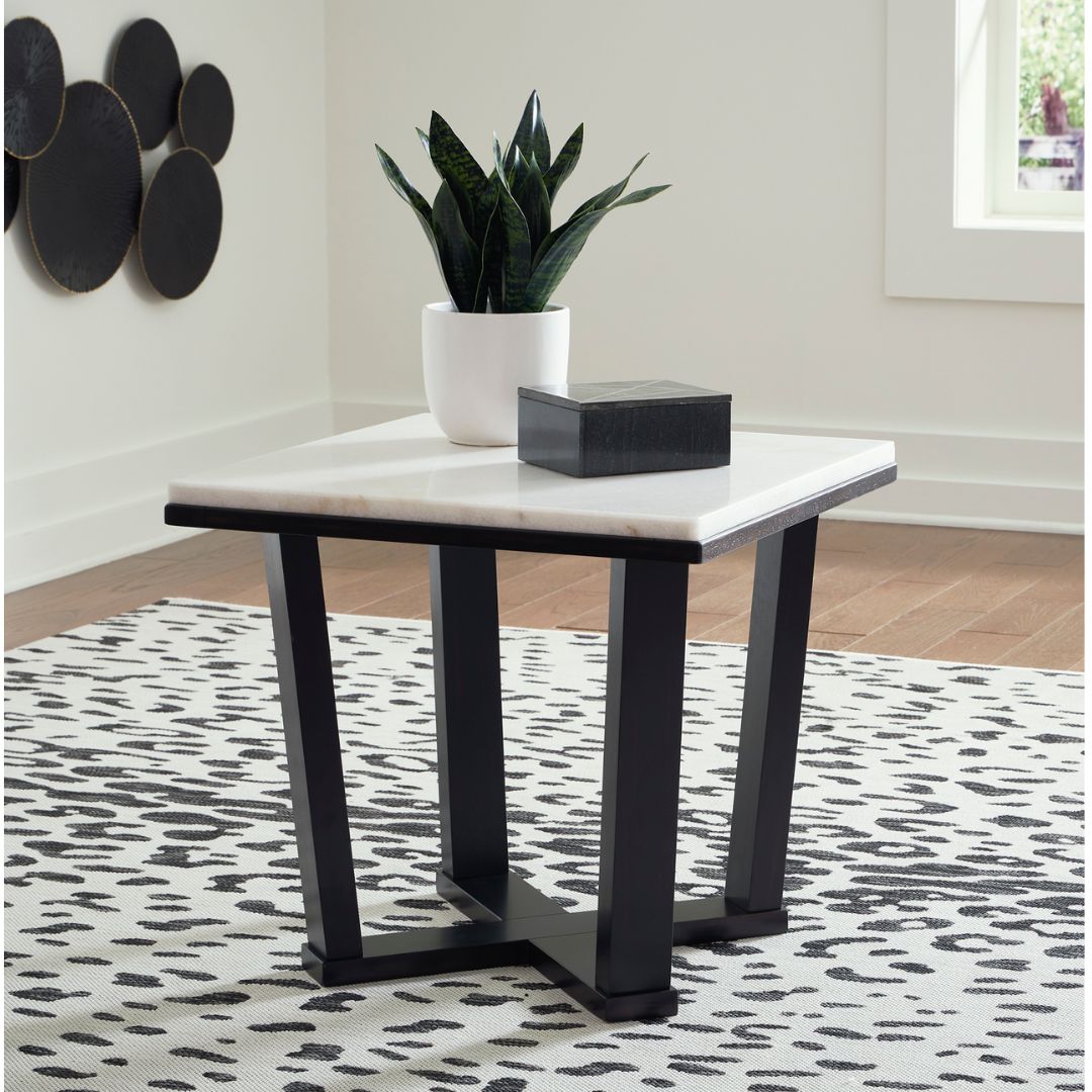Fostead Rectangular Cocktail Table - Marble