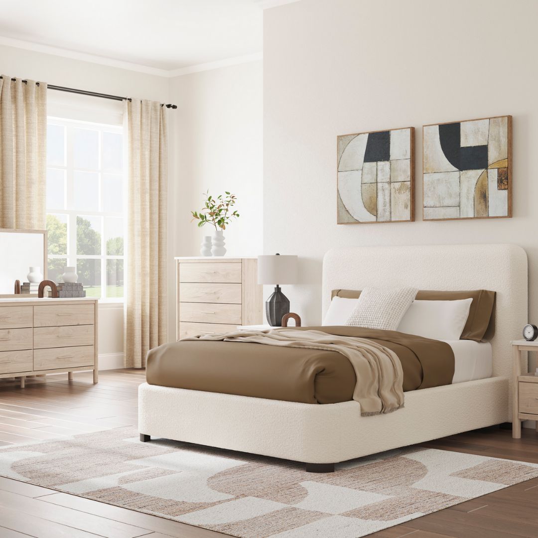 Brintstreet Queen Upholstered Bed - Beige