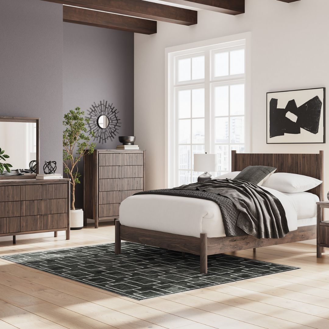 Pamytta Panel Platform Bed - Brown