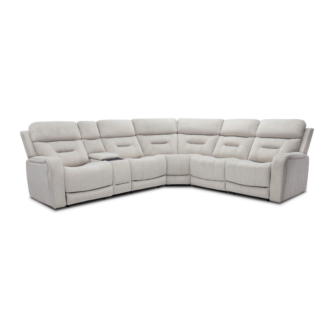 Grandview 6 Piece Sectional - Triple Power - Dove