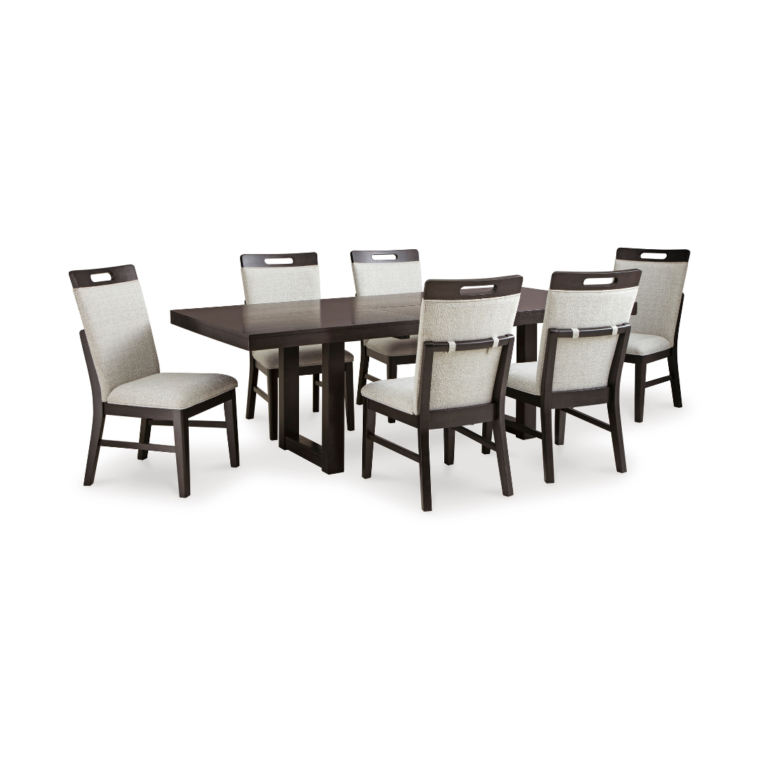 Neymorton 7-Piece Dining Set - Brown/Grey