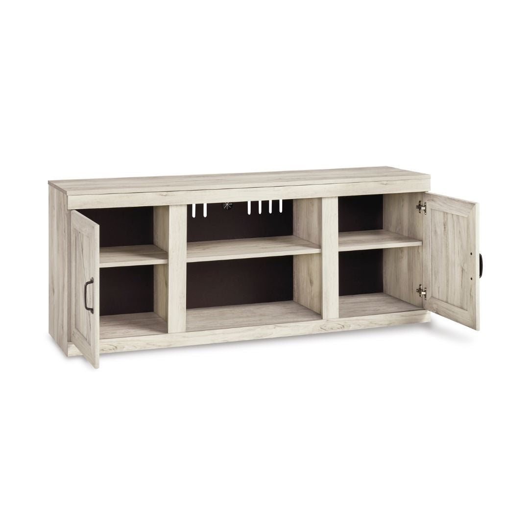 Bellaby LG TV Stand w/Fireplace Option - Whitewash