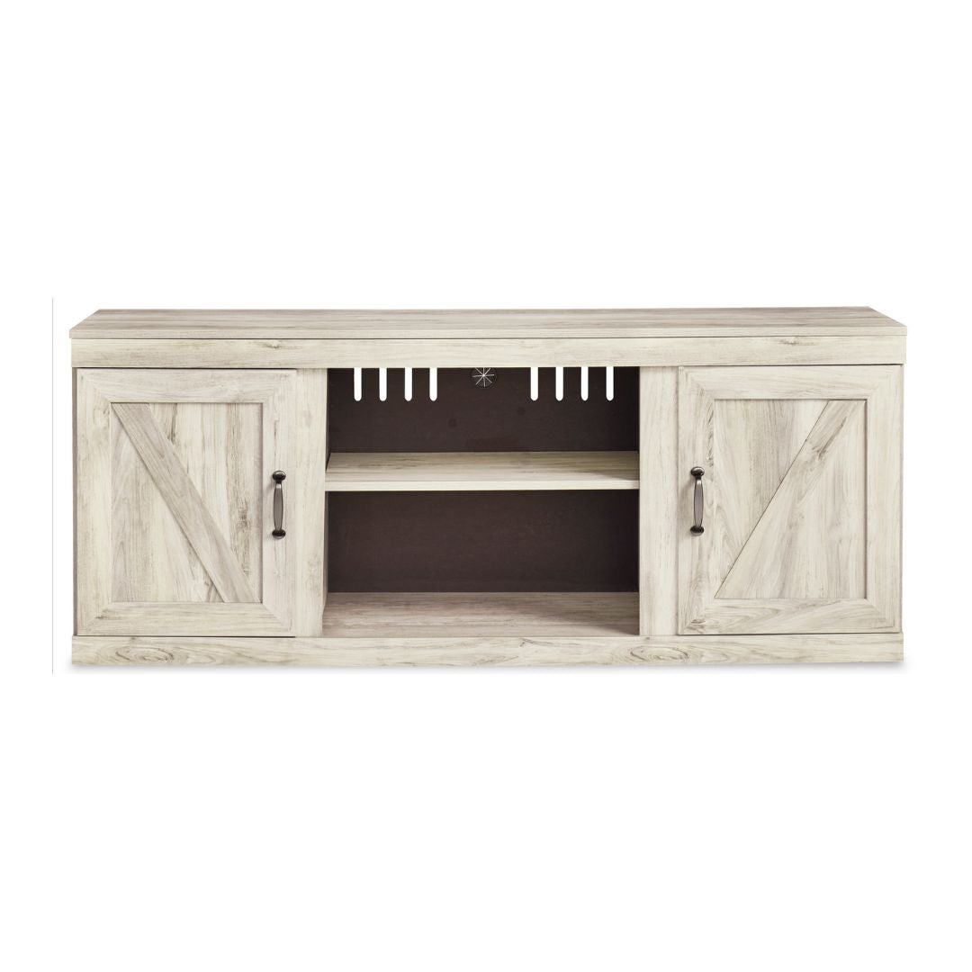 Bellaby LG TV Stand w/Fireplace Option - Whitewash