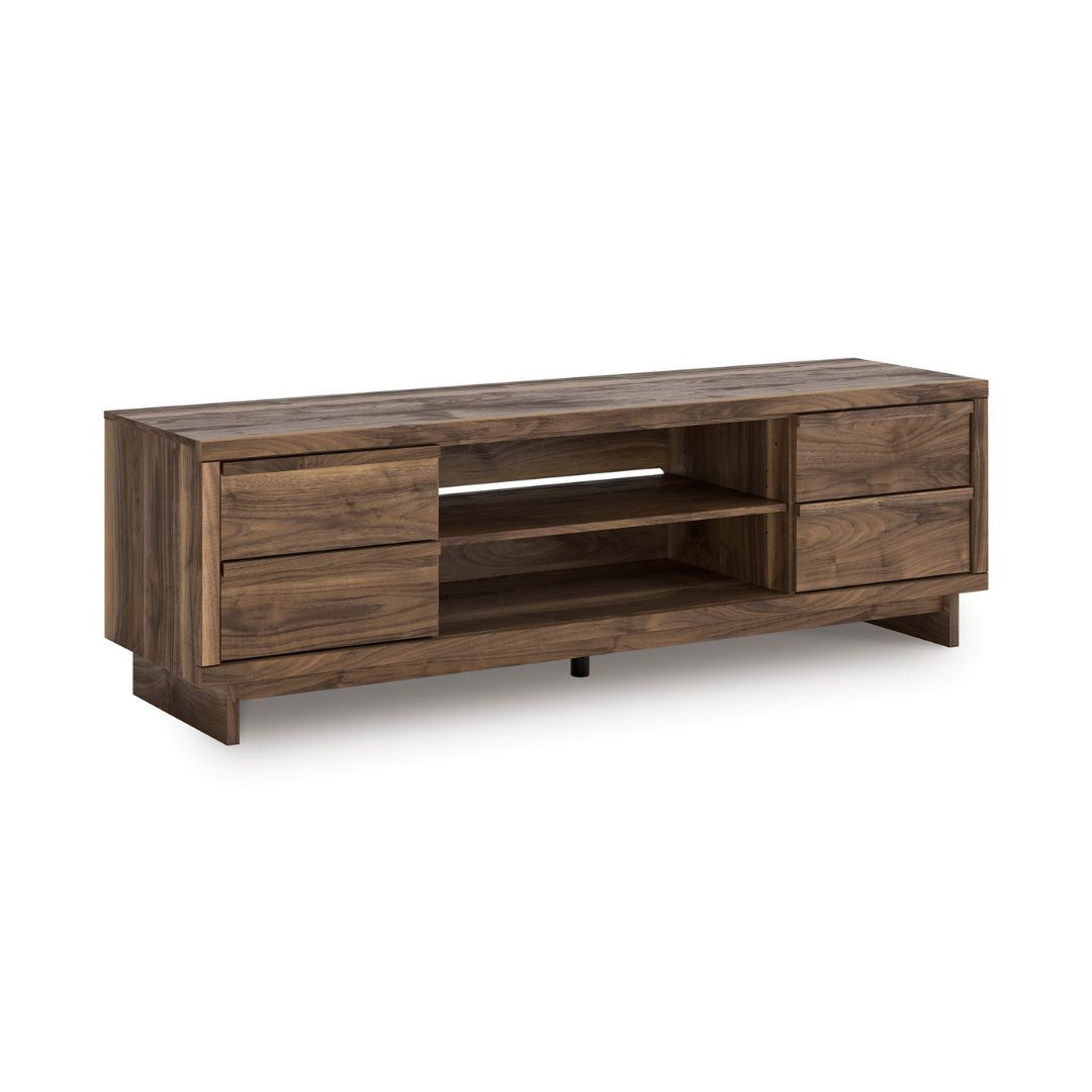 Zadilyn XL TV Stand w/Fireplace Option - Brown