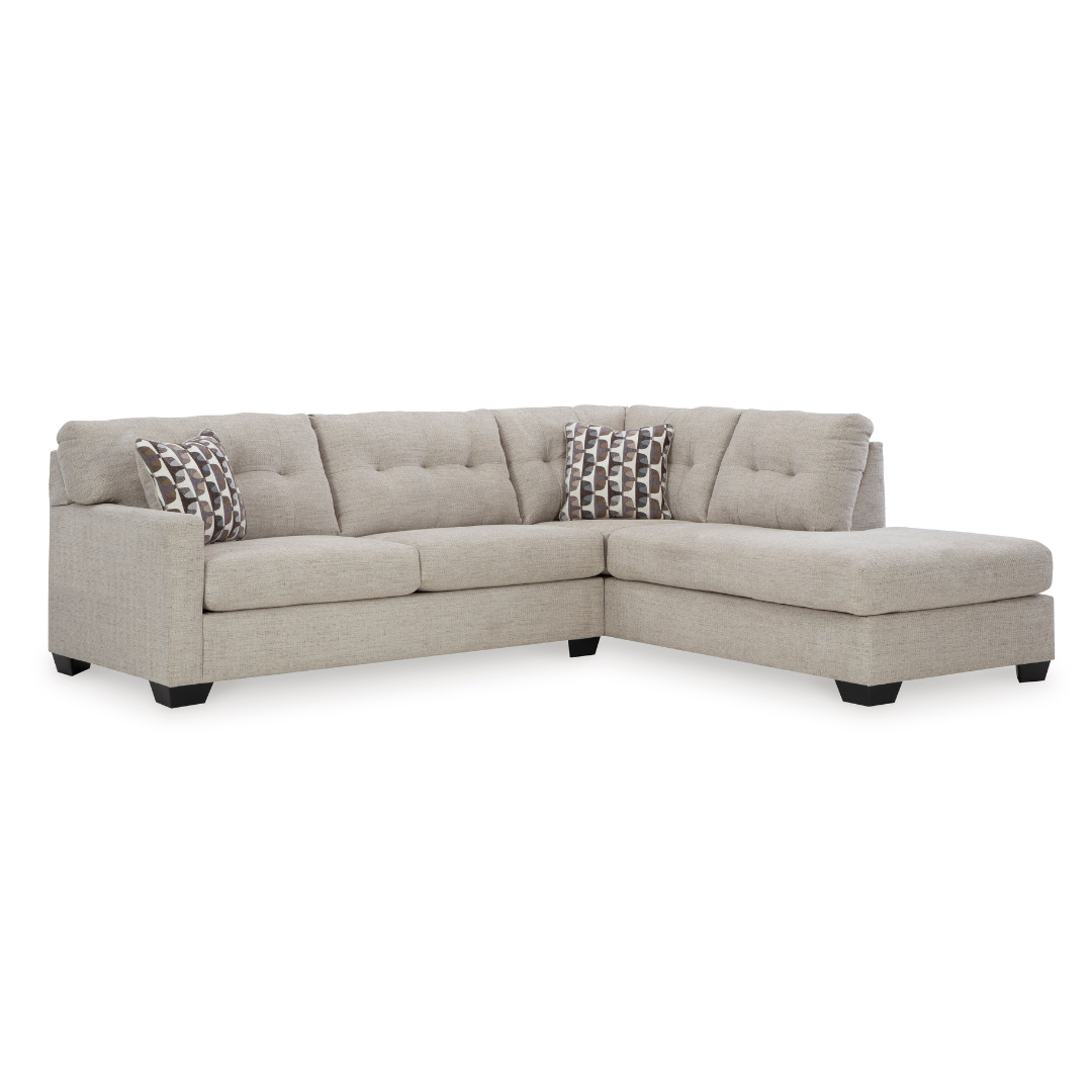 Mahoney 2 Piece Sectional with Chaise - Pebble