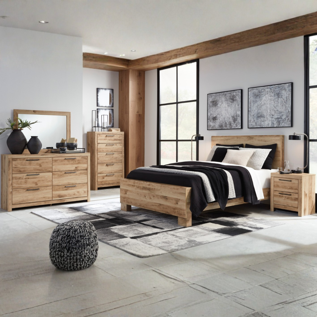 Hyanna - Complete Bedroom Set - Tan