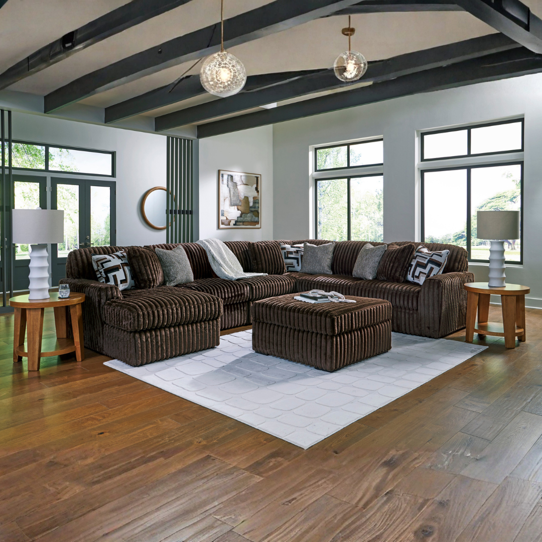 Midnight-Madness - 4 Piece Sectional with Chaise - Chocolate