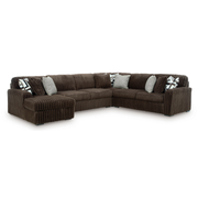 Midnight-Madness - 4 Piece Sectional with Chaise - Chocolate
